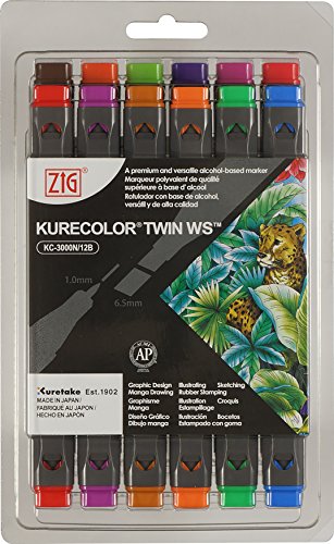 Kuretake Zig Kurecolor Twin WS Pens (Brilliant Colors)
