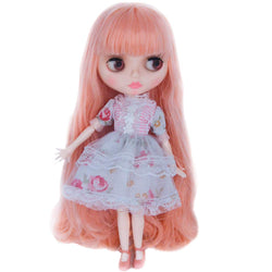 1/6 BJD Doll is Similar to Neo Blythe, 4-Color Changing Eyes Shiny Face and Ball Jointed Body Dolls, 12 Inch Customized Dolls with Five Hands, Nude Doll Sold Exclude Clothes (YM10)