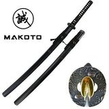 MAKOTO Handmade Sharp Katana Black Japanese Samurai Sword 40" (Warlord)