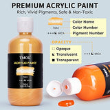 Acrylic Paint Set, 18 Colors (8 oz/Bottle) with 12 Art Brushes, Art Supplies for Painting Canvas, Wood, Ceramic & Fabric, Rich Pigments Lasting Quality for Beginners, Students & Professional Artist