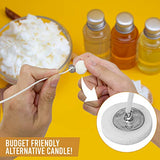 DIY Candle Making Kit for Adults by PRIDEV – Candle Making Starter Kit with 304 stainless steel Candle Wax Melting Pouring Pot, 100 cotton Wicks, 100 glue dots, 10 wooden bow clips, 1 stirring Spoon - Soy Wax Candle Making Pouring Pot for Beginners - Home