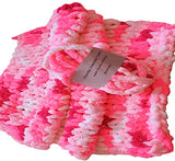 Super Bulky Chunky Yarn Arm Knitting Yarn 2 Pack, Multicolor Pink Red 16oz Softee Thick Fluffy Jumbo Chenille Polyester Yarn for Blanket Pillows Home Décor Projects