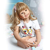 Zero Pam 39 inch Reborn Toddler Dolls Standing Girls Blonde Hair Realistic Baby Dolls Vinyl Full Body Reborn Dolls Can Stand