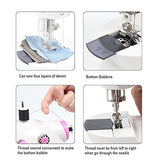NEX Sewing Machine Mini Size Double Thread Double Speed with Foot Pedal Light Safety Cover for Kids