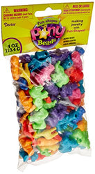Darice Plastic Novelty Zoo Animal Shaped Beads, 1/4-Pound, Multi Color