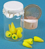 Sweet pepper jar Dollhouse Miniatures decor accessories Vegetables dolls food for Barbie Blythe Doll house Kitchen Dining Room 1:6 scale girl