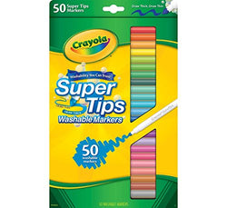 Crayola Super Tips Washable Markers-50/Pkg - "Styles May Vary"