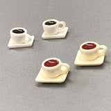 1/12 Scale Wooden Miniature Coffee Cup Saucer Simulation Model DIY Dollhouse Garden Decoration D125-C Useful and Practical
