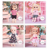 Lembani 1/8 BJD 20 Pcs Set Adorable Doll Handmade Party Dress Casual Outfits with Shoes for 5-6 inch Doll Dress up Little Girl Christmas Birthday Gifts