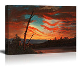 wall26 - Our Banner in The Sky by Frederic Edwin Church - Canvas Wall Art Famous Painting Reproduction Modern Home Decor Ready to Hang - 24x36 inches