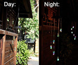 Isyunen 2 Pack Solar Wind Chimes-Six Wishing Bottle Colorful Outdoor Waterproof Led Windlights