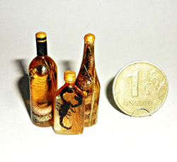 Vodka with snake, cobra vodka. Dollhouse miniature 1:12 OOAK