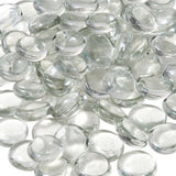 Dashington Flat Clear Marbles, Pebbles (5 Pound Bag) for Vase Filler, Table Scatter, Aquarium Decor