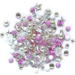 Buttons Galore Sparkletz Barefoot Beach- Clear Acrylic Gems, Sequins, Flat Back Pearls - 3 Packs 36