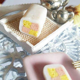 1:12 dollhouse miniature Battenberg cake