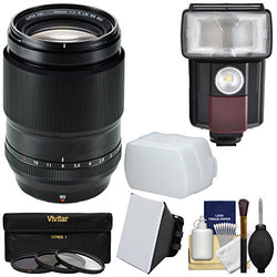 Fujifilm 90mm f/2 XF R LM WR Lens with Flash + 3 UV/CPL/ND8 Filters + Softbox & Diffuser + Kit