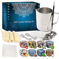PMCDS2G Candle Making Kit with Beeswax Pretty Candle Tins for DIY Candle Making Ideal Birthday Gift for Friends Family Colleagues