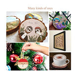 Natural Wood Slices  2.75"-3.15" with Holes Craft Wood and 33Ft Jute Twine for Christmas