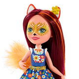 Enchantimals Felicity Fox Doll & Flick Figure, 6-inch small doll, with long brown hair, animal ears and furry tail, removable skirt and shoes, Gift for 3 to 8 Year Olds [Amazon Exclusive]