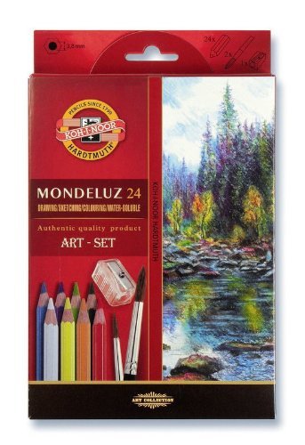 KOH-I-NOOR 3711 Mondeluz Aquarell Coloured Pencils - Assorted Colour (Set of 24) by Koh-I-Noor