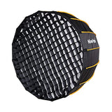 NiceFoto Parabolic Softbox 35.4 inch/90cm Quick Setup Deep Soft Box II with Honeycomb Grid and Bowens Mount for Studio Monolight LED Light Photography