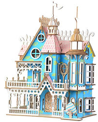 NWFashion Wooden Dream Dollhouse DIY Kits Miniature Doll House (Color Dream House)