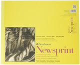 Strathmore STR-307-814 50 Sheet Rough Newsprint Pad, 14 by 17"