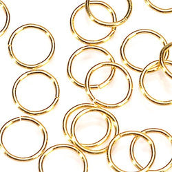 Darice Jump Rings gold plated brass 7 mm pack of 30