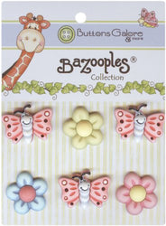 BaZooples Buttons-Flutterbugs & Flowers 1 pcs sku# 642939MA