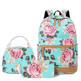 Pawsky School backpack for Teen Girls Women Lightweight School Bags College Bookbag Fits 14 Inch Laptop Bag (Floral)