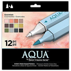 Aqua Markers by Spectrum Noir 12 Piece Essential Markers