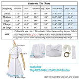 NSPSTT Women Haru Cosplay Costume Anime BEASTARS Cosplay Costume School Uniform Dress Small White