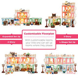 Best Choice Products Deluxe Cottage Dollhouse Town Mansion Playset Gift Set Pretend Play Toy with 225 Accessories and Tiny Critters for Kids