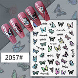 JMEOWIO 12 Sheets Spring Flower Nail Art Stickers Decals Self-Adhesive Pegatinas Uñas Summer Floral Nail Supplies Nail Art Design Decoration Accessories