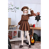 SFLCYGGL BJD SD Doll Clothes 1/3 1/4 1/6, Retro Sen Department Suit + Hats, DIY Toys Full Set Clothes,1/6