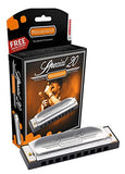 Hohner 560 Special 20 Harmonica - Key of C Bundle with Carrying Case and Austin Bazaar Polishing Cloth