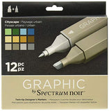 Spectrum Noir SPECNGR12CIT SPECN-GR12-CIT Cityscape Graphic Alcohol Marker Set