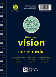 Strathmore Paper 662-57 Vision Mixed Media Pad Wire Bound, 7"x10"