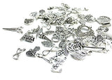 Yansanido 100 Gram Assorted DIY Antique Charms Pendant Mixed Charms Pendants (Silver)