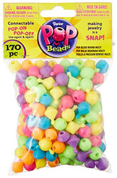 Darice 0726-82 Pop Beads 170/Pkg-Rounder Multicolor