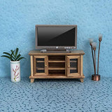 GLOGLOW 1:12 Miniature TV, Miniature Television Dollhouse Accessories Miniature Furniture Decor Model Kids Play Toy with Remote Control Dollhouse Decoration