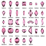 300pcs Violet Shape 3d Nail Decor Crystals Flatback Rhinestones Big Small Mix for Crafts Makeup Nails Art Accessories Set