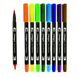 KINGART 445-48 Set of 48 Dual TIP Brush PENS 48 Piece