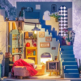 RoWood DIY Miniature Dollhouse Kits, Best Birthday/Christmas/Valentine's Day Gifts for Teens/Adults- - Joy's Peninsula Living Room