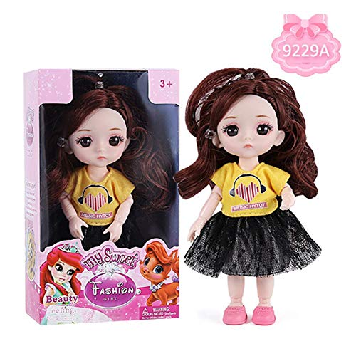 Angelhood 6 Inch BJD Doll Ball Joint Doll,Realistic Doll Soft Baby Doll,Suitable for Adults Or Children Toy Gift