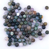 Natural Stone Beads 100pcs 8mm India Agate Round Genuine Real Stone Beading Loose Gemstone Hole Size 1mm DIY Charm Smooth Beads for Bracelet Necklace Earrings Jewelry Making (India Agate)