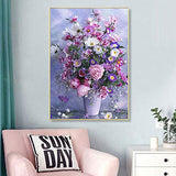 5D Diamond Painting Kits for Adults & Kids DIY Round Full Drill Paint by Diamonds for Home Wall Decor -12" X 16" Beautiful Flowers in Vase