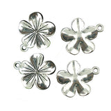 Housweety 20 PCs Silver Tone Lily Flower Charms Pendants Findings