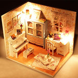 WADILE DIY Miniature Dollhouse Kit, DIY House Kit with Dust Proof and Music Movement, Best Gift for Adults and Teens Over 14 Years Old