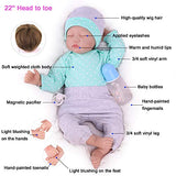 Kaydora Reborn Baby Dolls Boy, 22 Inch Realistic Sleeping Newborn Baby Doll, Handmade Weighted Silicone Reborn Dolls That Look Real